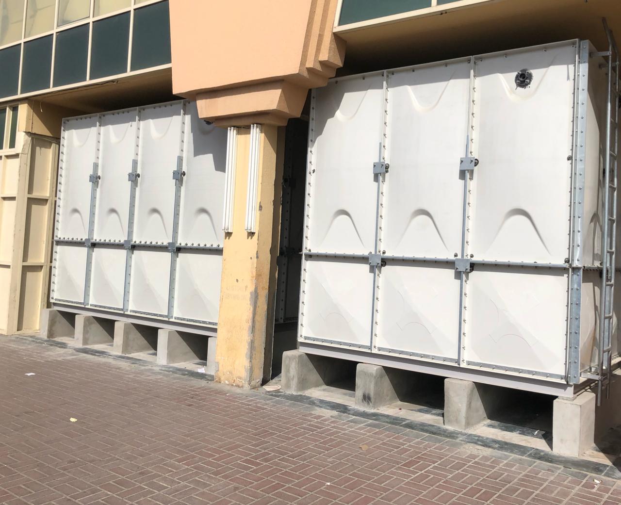 GRP sectional panel water tanks in UAE Al Madina Fiber Glass LLC